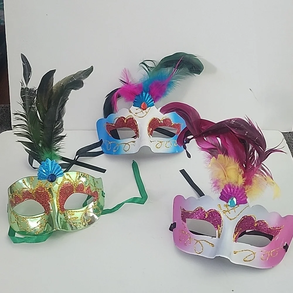 Colorful Masquerade Masks Set Costume